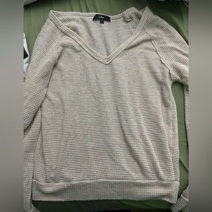 Lulus beige vneck sweater size small